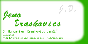 jeno draskovics business card